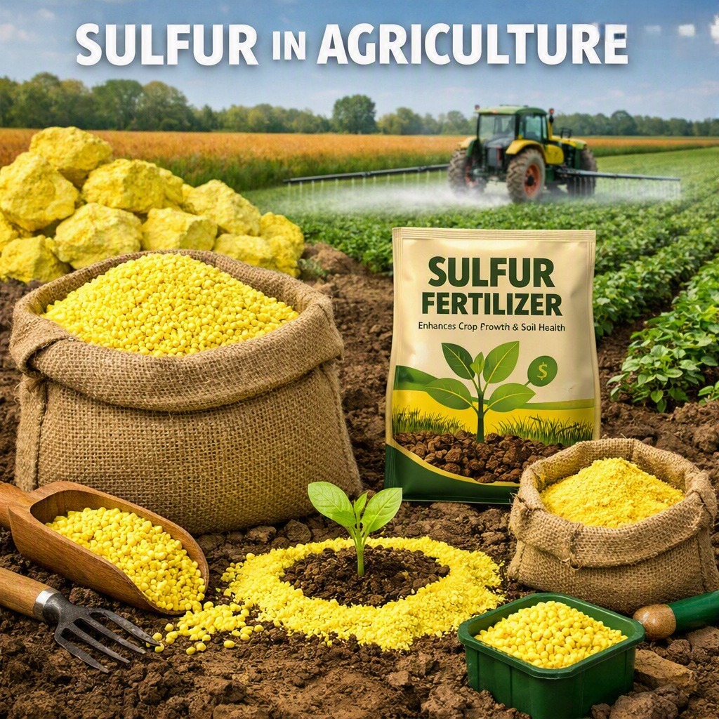 Sulfur used in agriculture and fertilizer production
