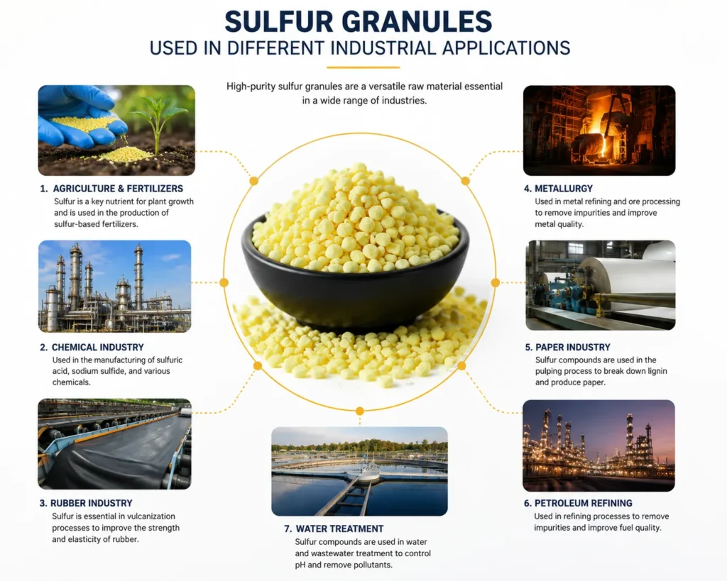 Sulfur uses in different industries and industrial applications