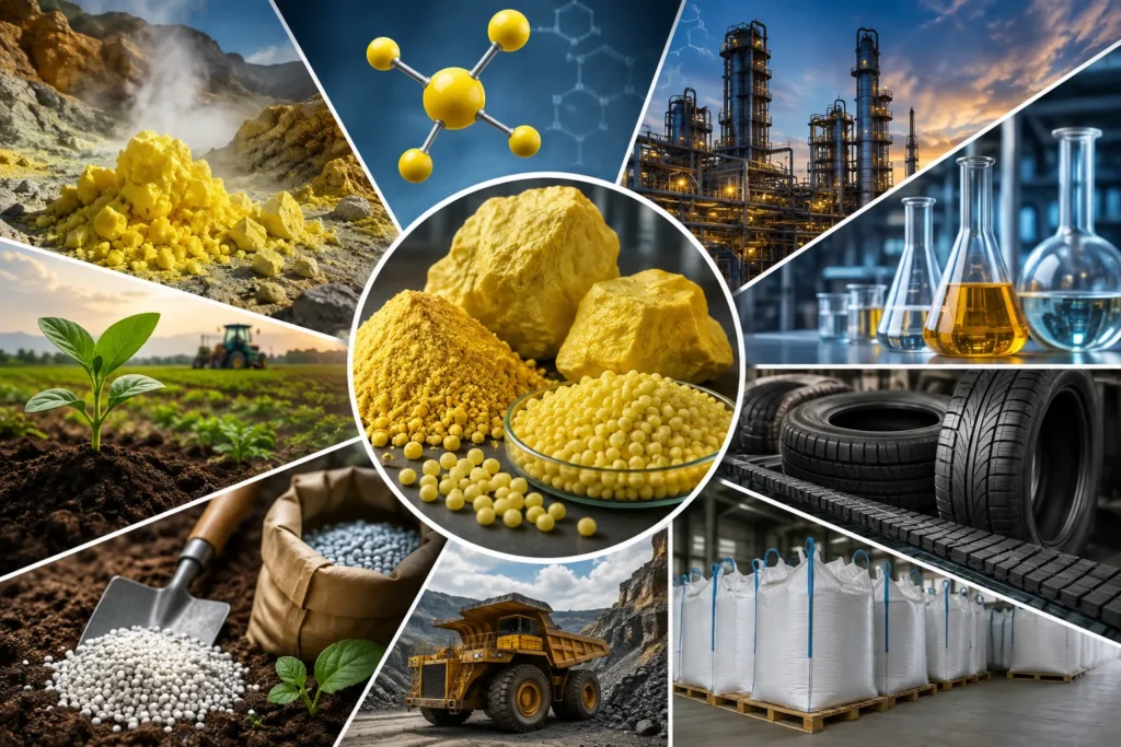 Sulfur properties, uses, and industrial applications